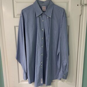 Brooks Brothers Blue Gingham Button Down Shirt